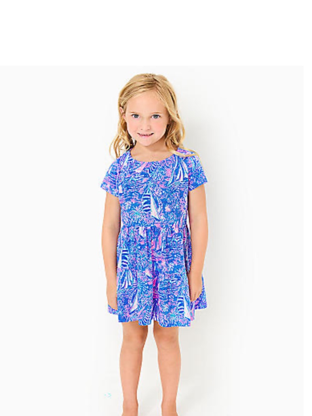 Lilly Pulitzer Girls Boca Blue It’s a Salibration Dress. Size 6/7.